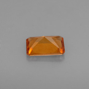 Granato essonite naturale arancione da 0,63 ct, taglio smeraldo, VS