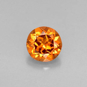 Granato hessonite Arancione naturale da 0.65 ct, Taglio rotondo, VS