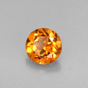 Granato hessonite Arancione naturale da 0.65 ct, Taglio rotondo, VS