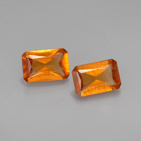 Granato essonite naturale arancione da  ct, taglio smeraldo, VS