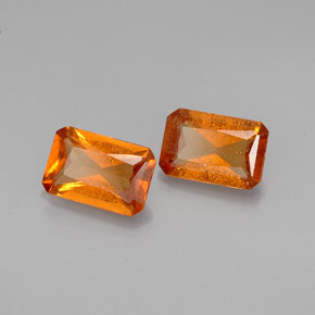 Granato essonite naturale arancione da  ct, taglio smeraldo, VS