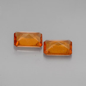 Granato essonite naturale arancione da  ct, taglio smeraldo, VS