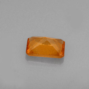 Granato essonite naturale arancione da 0,65 ct, taglio smeraldo, VS