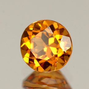 Granato essonite naturale arancione da 0,80 ct, taglio rotondo, VVS