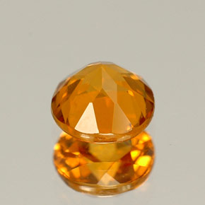 Granato essonite naturale arancione da 0,80 ct, taglio rotondo, VVS