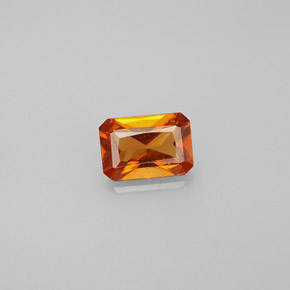 Granato hessonite Mandarino naturale da 0.63 ct, Taglio smeraldo, VS