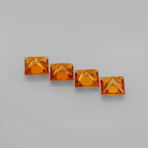 Granato essonite naturale arancione da  ct, quadrato, VS