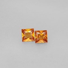 Granato essonite naturale arancione da  ct, quadrato, VS