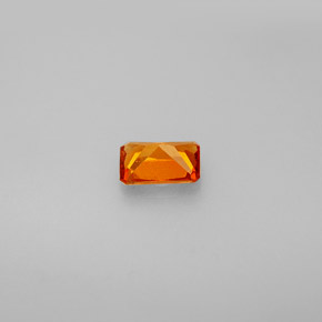 Granato essonite naturale arancione da 0,66 ct, taglio smeraldo, VS