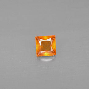 Granato essonite naturale arancione da 0,32 ct, quadrato, VS