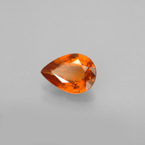 Granato essonite naturale arancione da 0,84 ct, taglio a pera, SI