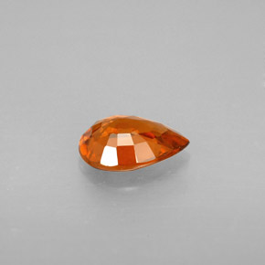 Granato essonite naturale arancione da 0,84 ct, taglio a pera, SI