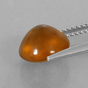 Granato essonite naturale arancione da 3,80 ct, trasparente, trasparente/traslucido