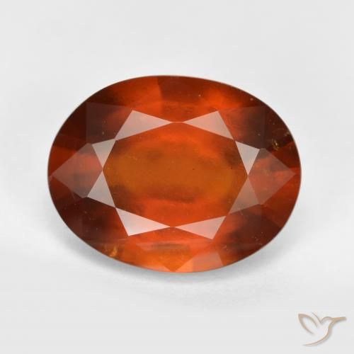 Granato hessonite Arancione scuro naturale da 5.57 ct, Taglio ovale, VS-SI
