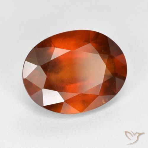 Granato hessonite Arancione scuro naturale da 5.57 ct, Taglio ovale, VS-SI