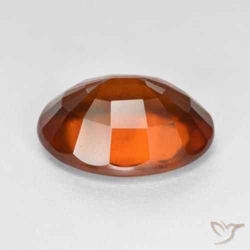 Granato hessonite Arancione scuro naturale da 5.57 ct, Taglio ovale, VS-SI
