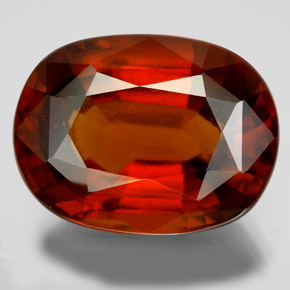 Granato essonite naturale arancione da 22,77 ct, taglio ovale, VS