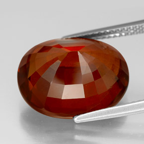 Granato essonite naturale arancione da 13,00 ct, taglio ovale, VS-SI