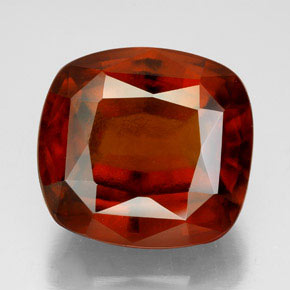Granato essonite naturale arancione da 16,30 ct, taglio a cuscino, VS