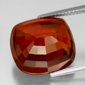 Granato essonite naturale arancione da 16,30 ct, taglio a cuscino, VS