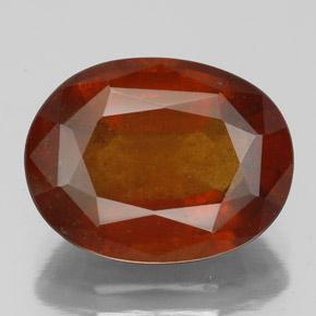Granato hessonite Arancione rossastra naturale da 6.22 ct, Taglio ovale, VS-SI