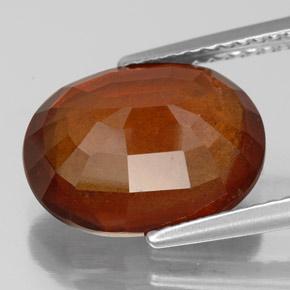 Granato hessonite Arancione rossastra naturale da 6.22 ct, Taglio ovale, VS-SI