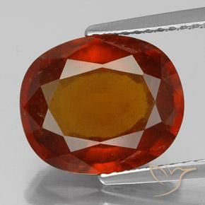 5.25ct Naturale Arancia Fuoco Granato hessonite, Ovale, VS-SI