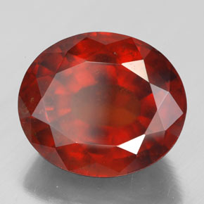 Granato essonite naturale arancione da 8,66 ct, taglio ovale, VS