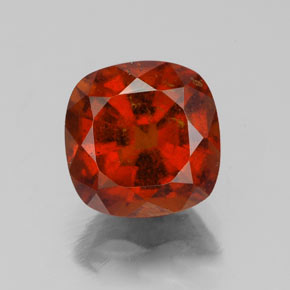 Granato essonite naturale arancione da 3,08 ct, taglio a cuscino, VS