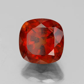 Granato essonite naturale arancione da 3,08 ct, taglio a cuscino, VS