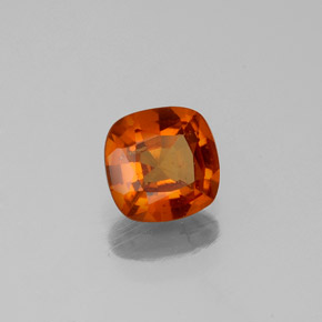Granato essonite naturale arancione da 0,96 ct, taglio a cuscino, VS-SI