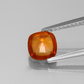 Granato essonite naturale arancione da 0,96 ct, taglio a cuscino, VS-SI