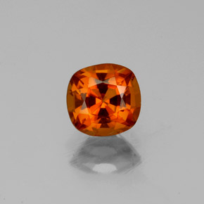 Granato essonite naturale arancione da 1,18 ct, taglio a cuscino, VS