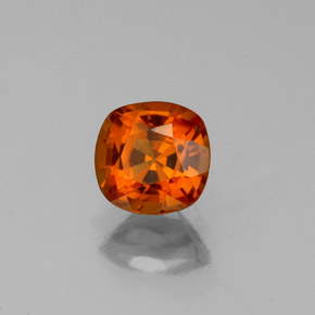 Granato essonite naturale arancione da 1,18 ct, taglio a cuscino, VS