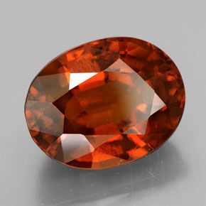 Granato essonite naturale arancione da 6,11 ct, taglio ovale, VS