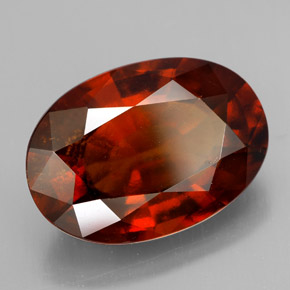 Granato essonite naturale arancione da 9,93 ct, taglio ovale, VS