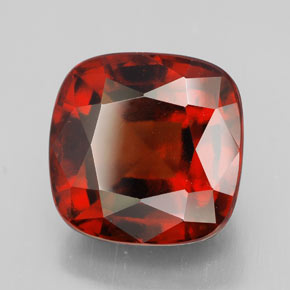 Granato essonite naturale arancione da 8,60 ct, taglio a cuscino, VS