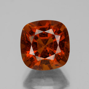 Granato essonite naturale arancione da 4,07 ct, taglio a cuscino, VS-SI