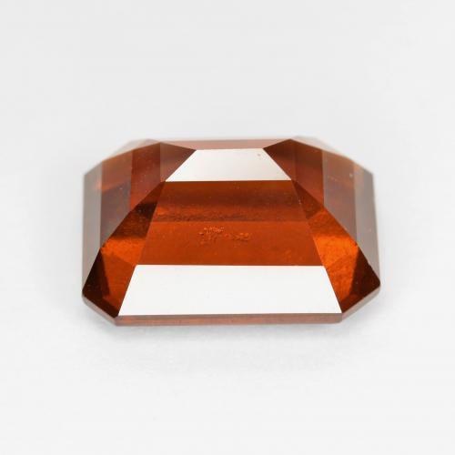 Granato essonite naturale rosso da 8,89 ct, taglio smeraldo, VS