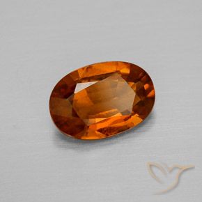 Granato hessonite Arancione scuro naturale da 1.57 ct, Ovale, VS
