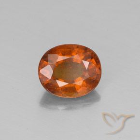 Granato hessonite Medium Orange  naturale da 1.56 ct, Ovale, VS-SI