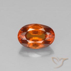Granato hessonite Medium-Dark Orange  naturale da 1.64 ct, Taglio ovale, VS-SI