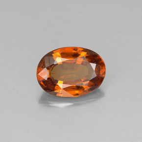 Granato hessonite Arancio cannella naturale da 1.32 ct, Taglio ovale, VS-SI
