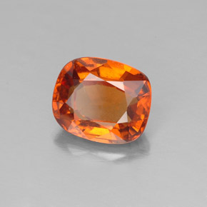 Granato essonite naturale arancione da 1,84 ct, taglio a cuscino, VS-SI
