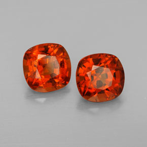 Granato essonite naturale arancione da  ct, taglio a cuscino, VS