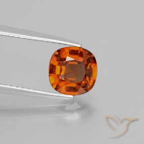 Granato hessonite Arancione rossastra naturale da 1.54 ct, Cuscino, VS