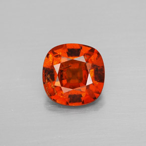 Granato hessonite Rosso medio naturale da 1.50 ct, Taglio a cuscino, SI