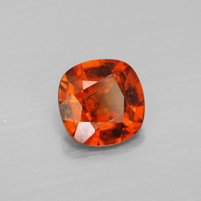 Granato hessonite Rosso medio naturale da 1.50 ct, Taglio a cuscino, SI