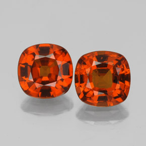 Granato essonite naturale arancione da  ct, taglio a cuscino, VS