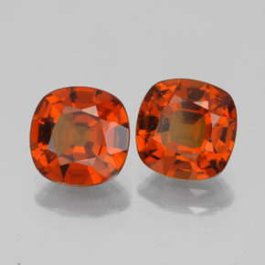 Granato essonite naturale arancione da  ct, taglio a cuscino, VS